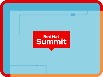 Red Hat Summit logo on top of abstract pattern